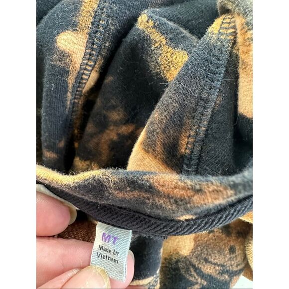 Athleta Women's Black Tan Tie Dye Raglan Sleeve Sweatshirt Sheath Dress Medium - Picture 6 of 9